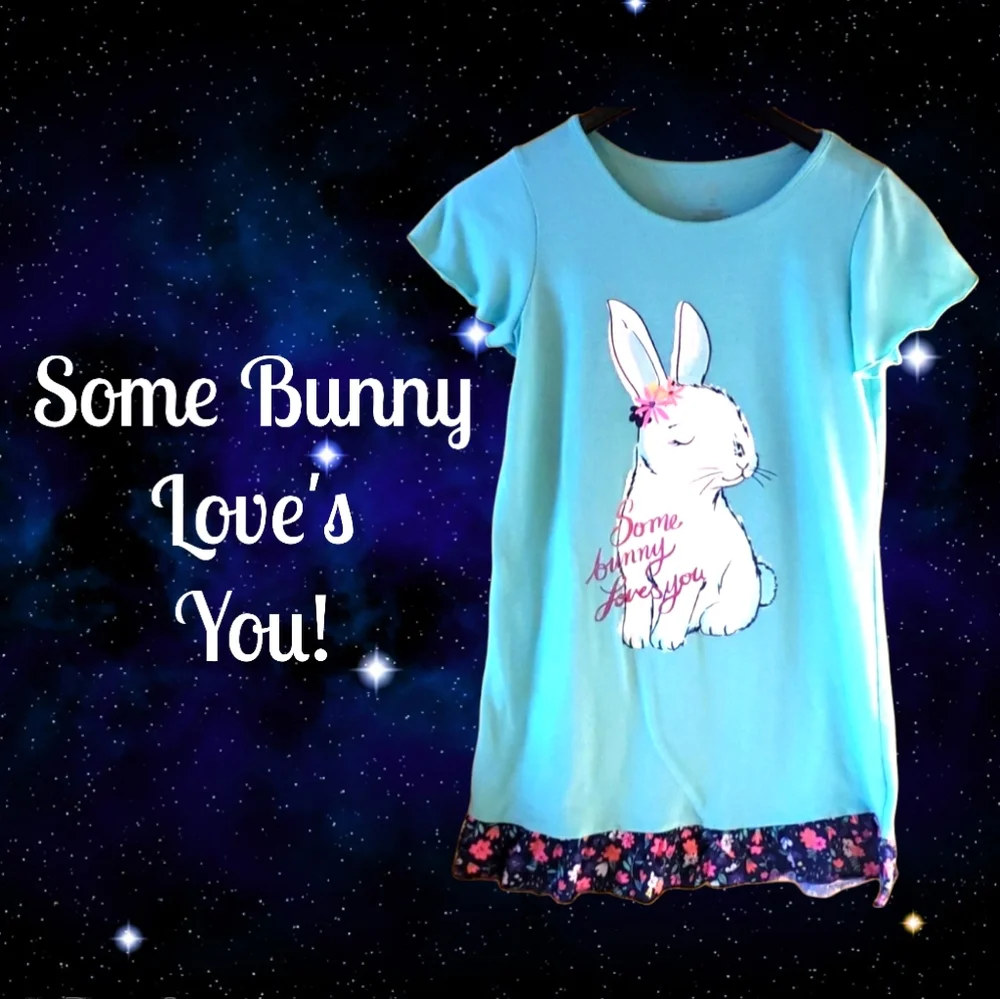 HOST PICK 😊 SO Girl's Night Gown Sz 12 Some Bunny Loves You